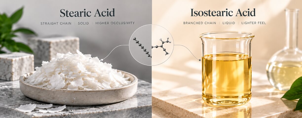 Isostearic Acid vs Stearic Acid: Differences for Formulators